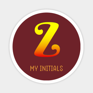Letter Z Initials Unique Name T-Shirt Magnet